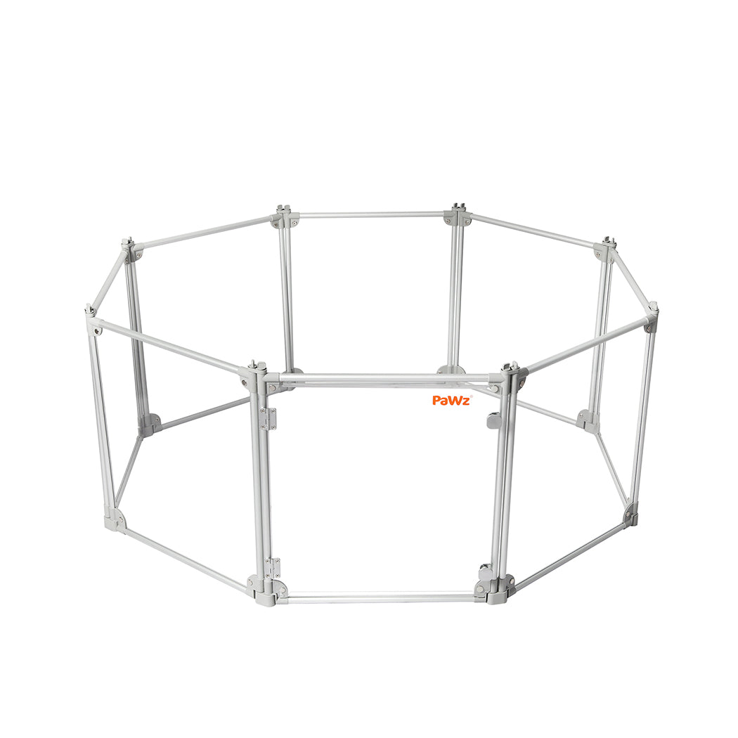 Pawz Pet Playpen Transparent Acrylic Clear Folding Dog Fence Kennel 8 Panel-2029387246305677312