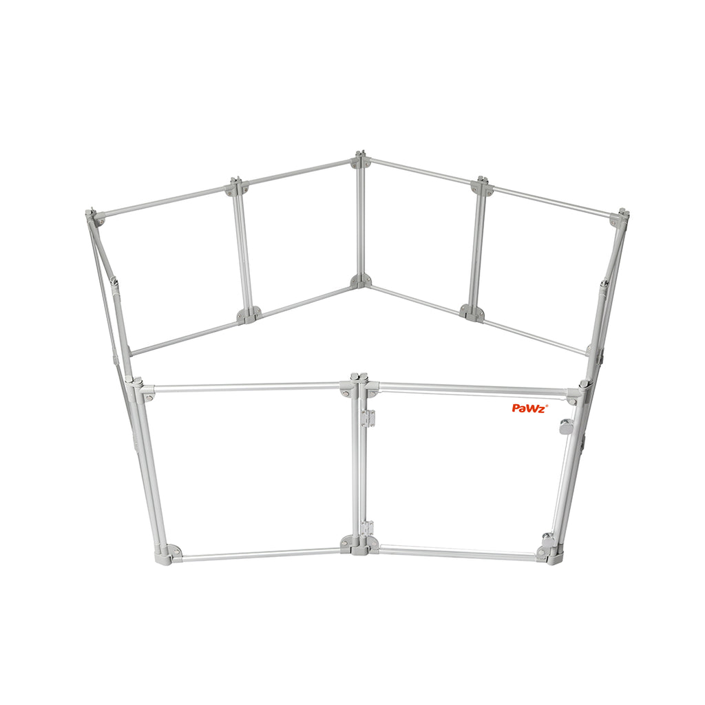 Pawz Pet Playpen Transparent Acrylic Clear Folding Dog Fence Kennel 10 Panel-2018816940117725185