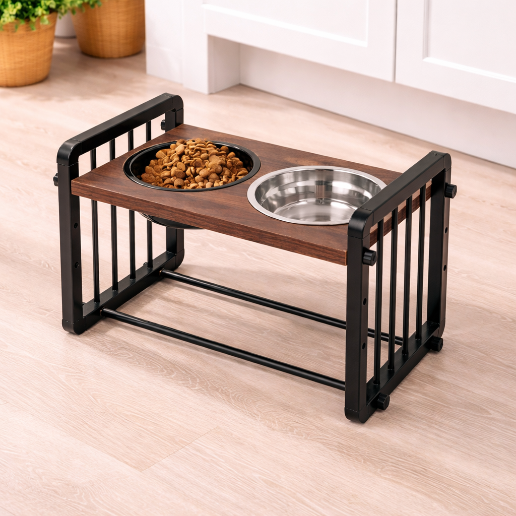PaWz Elevated Wooden Feeder - M