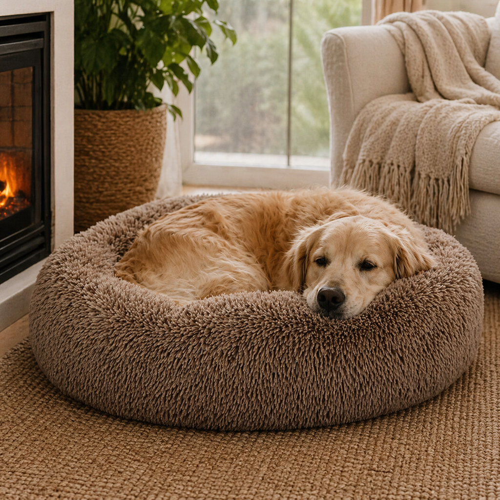 PaWz Donut Calming Bed  - Brown, XXL