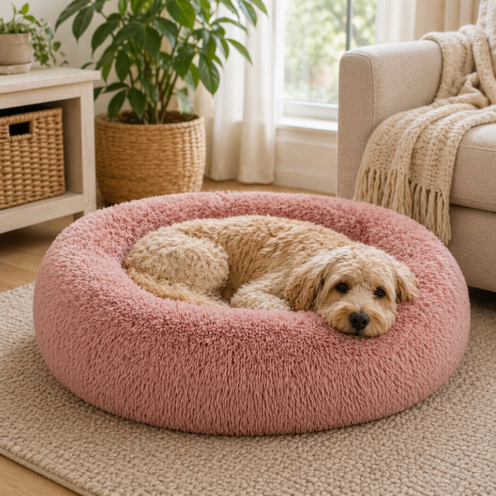 PaWz Memory Foam Donut Bed - Pink, L