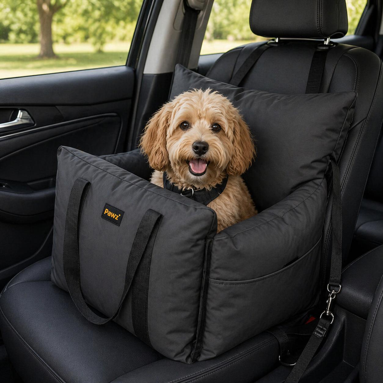 PaWz Dog Comfort Car Seat - Black