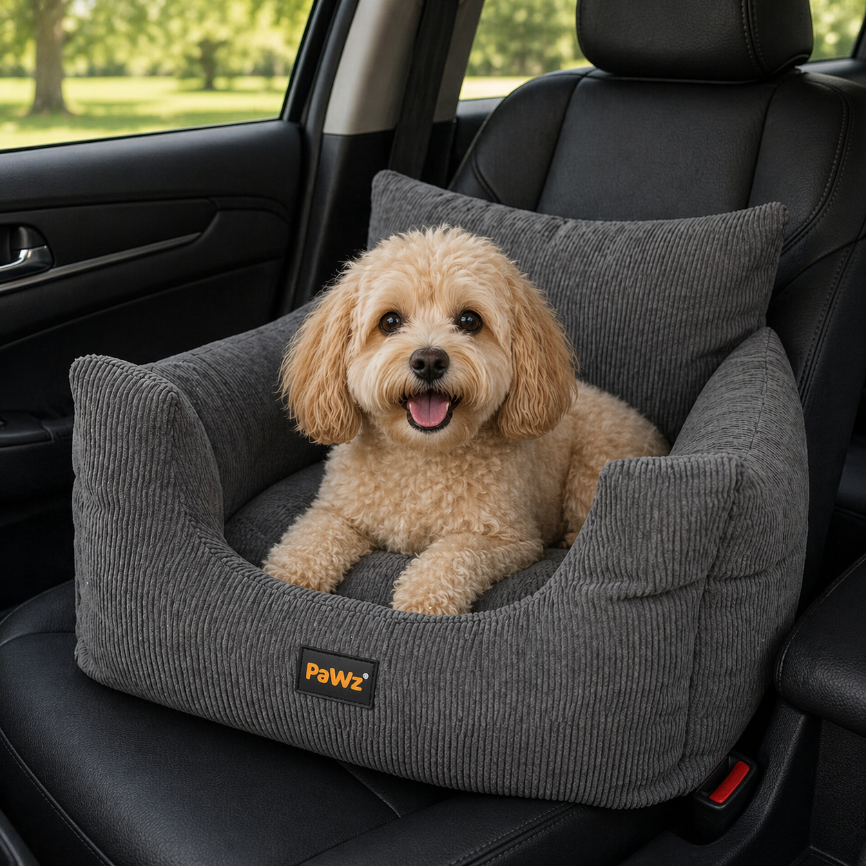 PaWz Luxe Dog Car Seat - Grey M