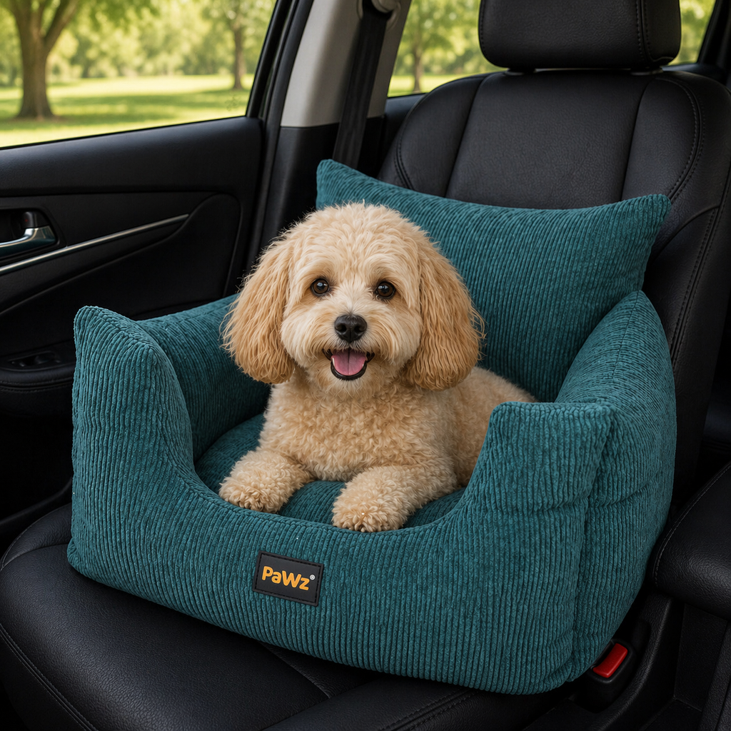 PaWz Luxe Dog Car Seat - Green M