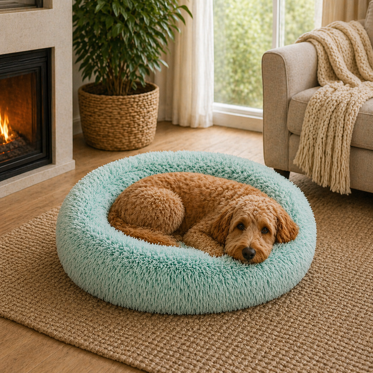 PaWz Soft Plush Bed - Teal, XXL