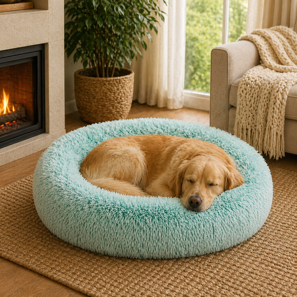 PaWz Soft Plush Bed - Teal, M