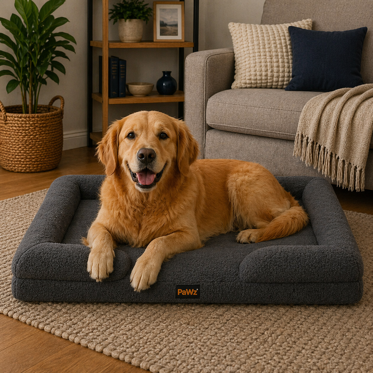 PaWz Memory Foam Sofa - Grey, L
