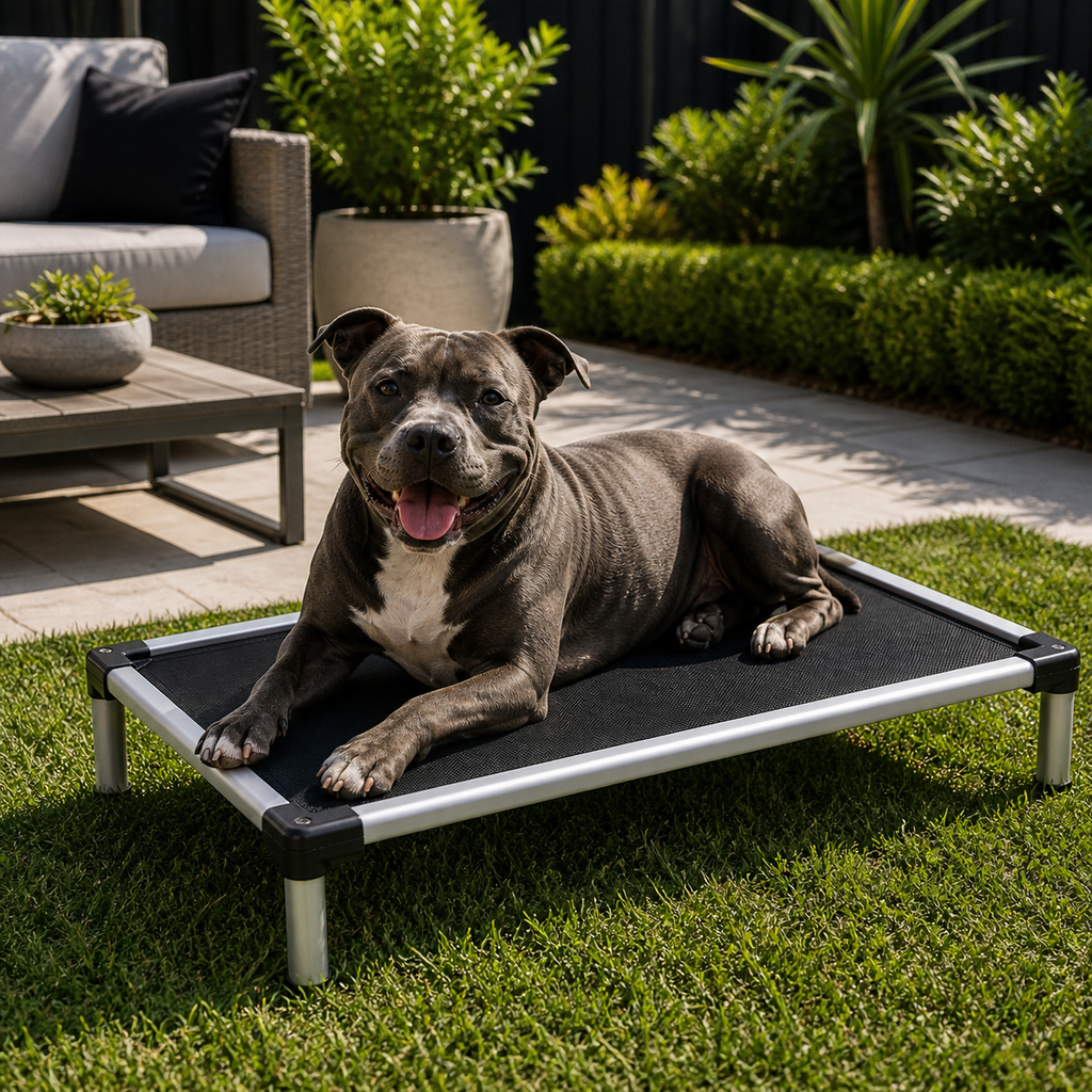 PaWz Aluminium Trampoline Bed - Black, M