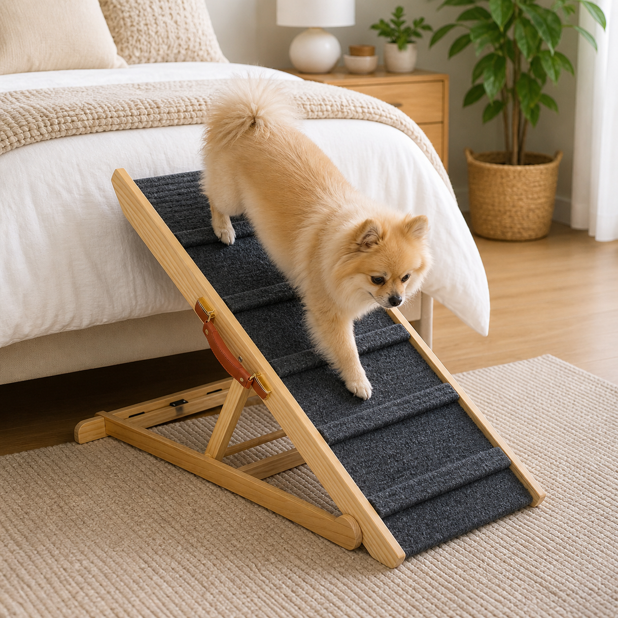 PaWz 5 Step Adjustable Wooden Ramp