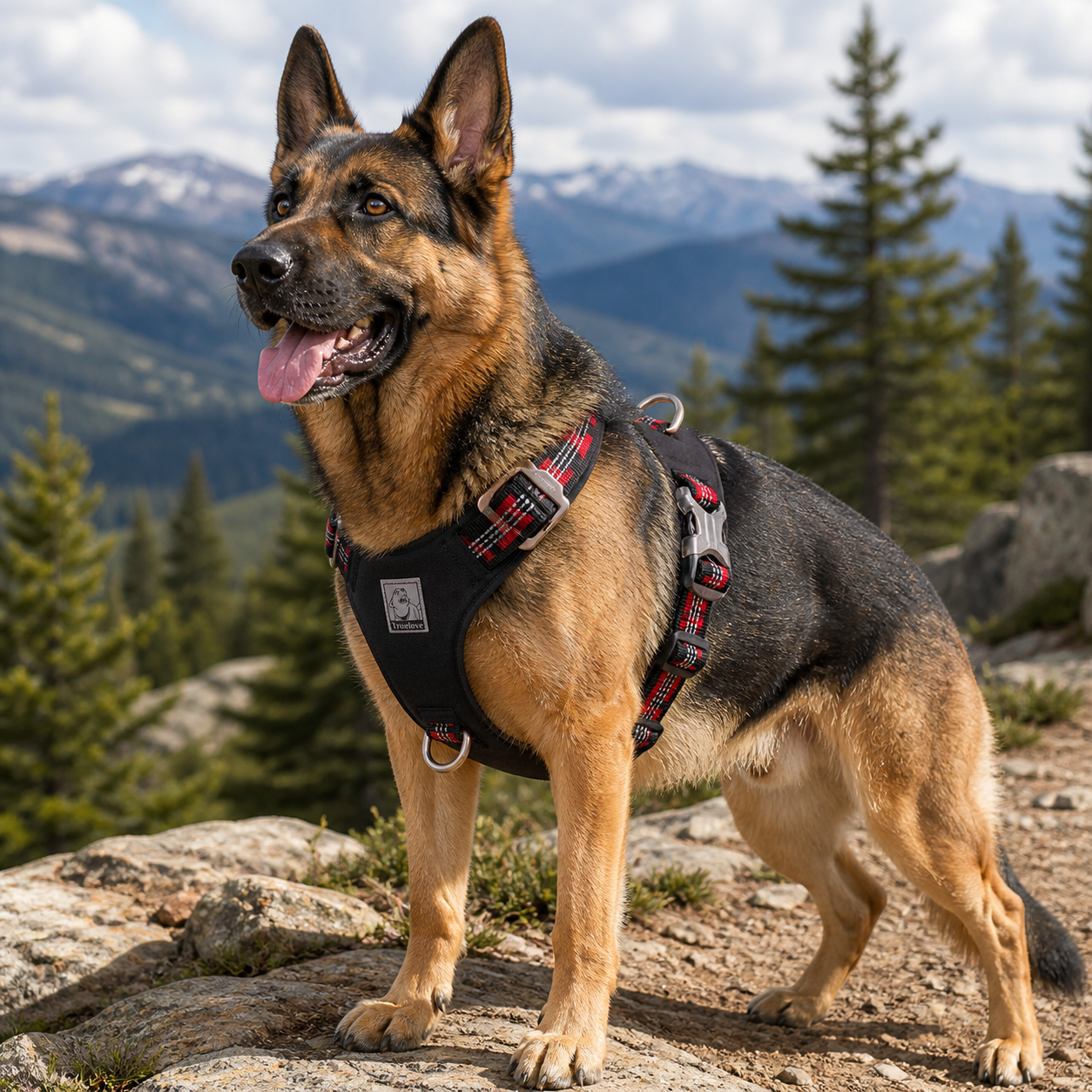 True Love Lightweight Reflective Harness - Black, XL