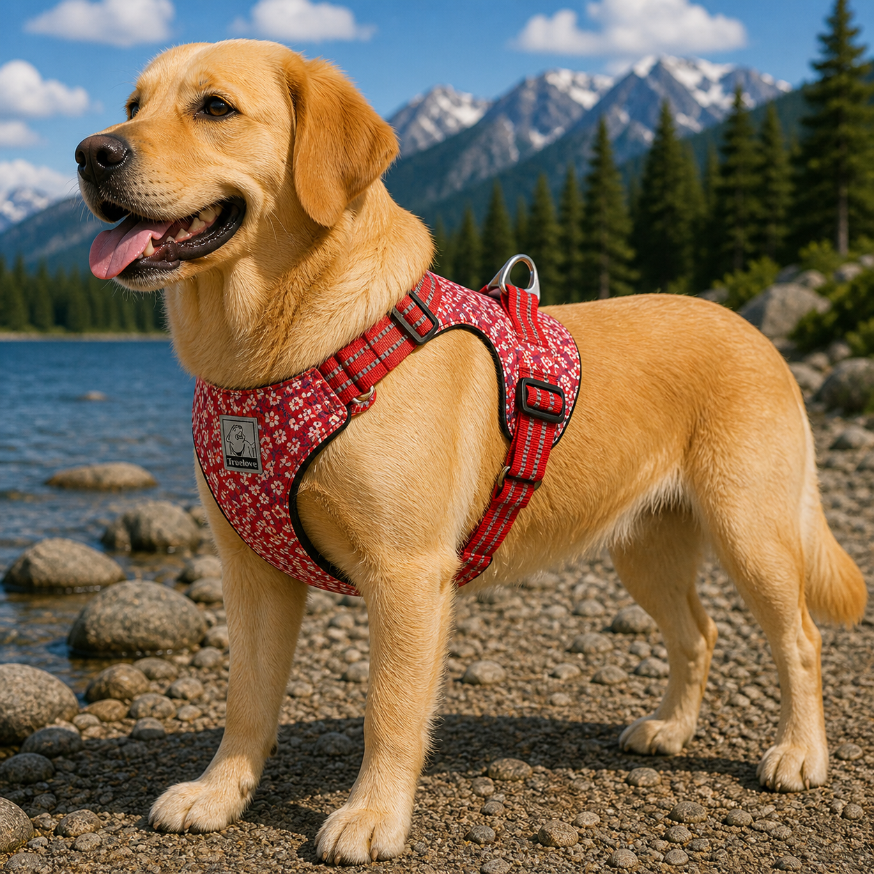 TrueLove Floral Harness - Red, 3XS