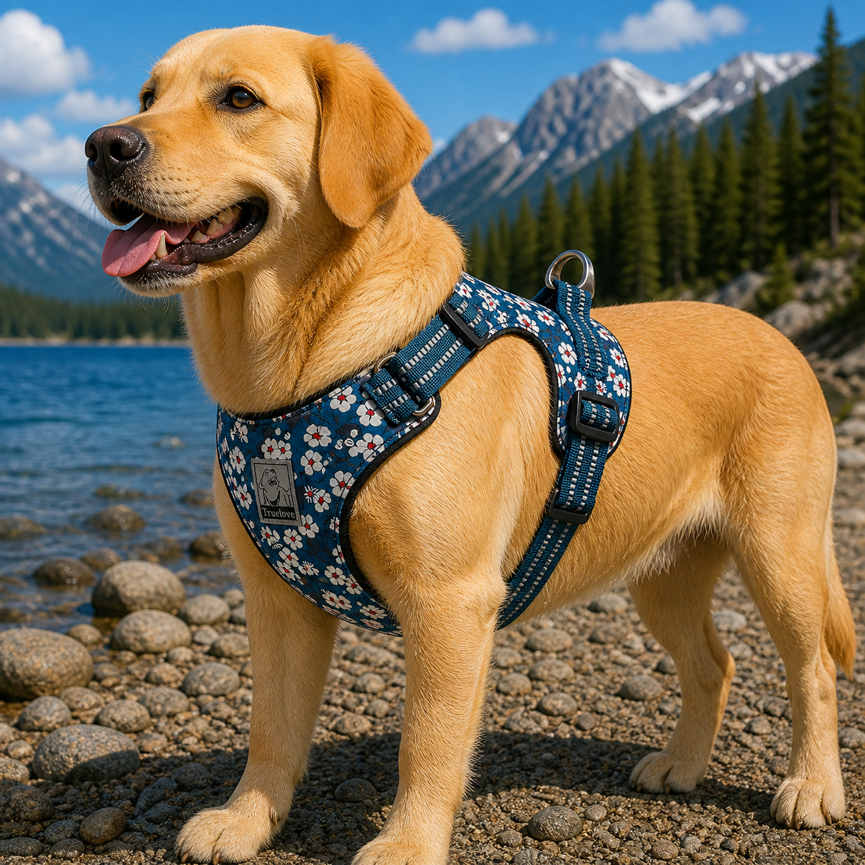 TrueLove Floral Harness - Blue, XL