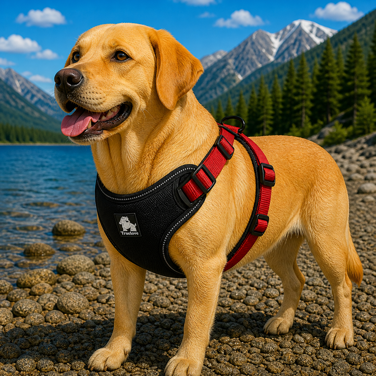 True Love Urban Dog Harness - Red, L