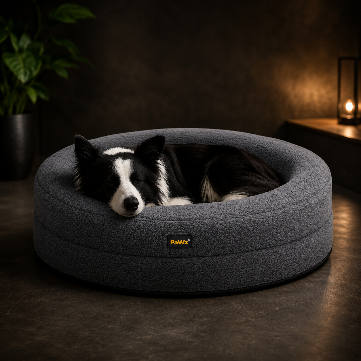 Pawz Sherpa Donut Bed - Dark, XL