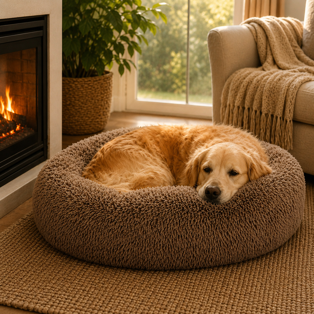PaWz Donut Calming Bed  - Brown, XL