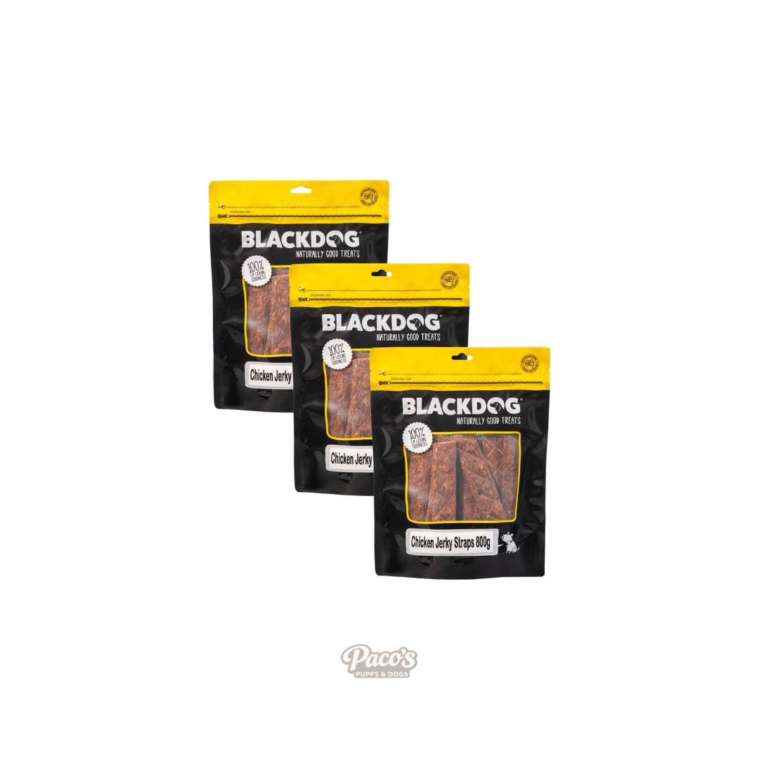 Blackdog Chicken Jerky Straps - 800g x 3pk