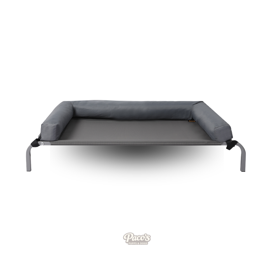 PaWz Elevated Bolster Bed - Grey, XL