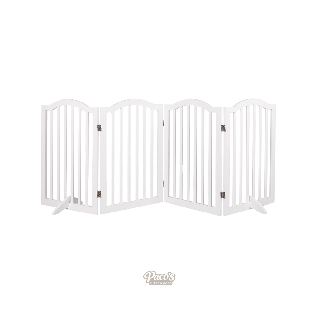 PaWz Wooden Safety Gate – White, 4 Panel