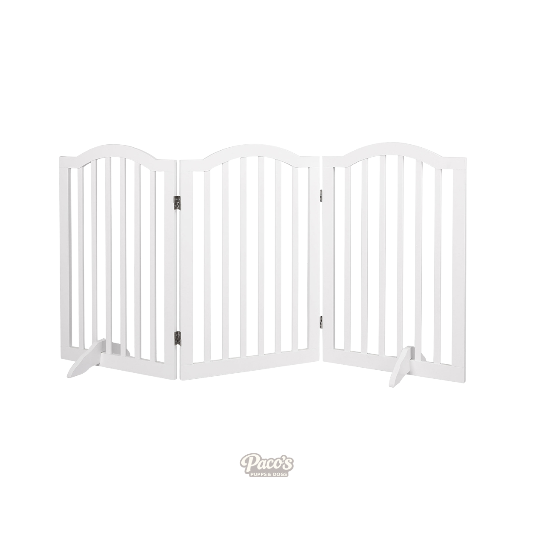 PaWz Wooden Safety Gate – White, 3 Panel