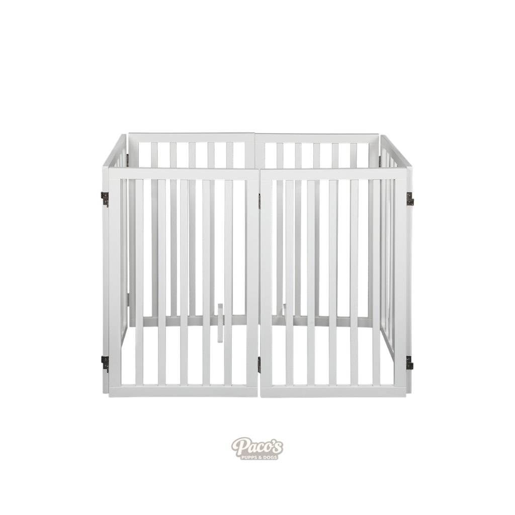 PaWz Wooden Pet Safety Gate – White, 6 Panel
