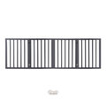PaWz Retractable Wooden Gate – Grey, 3 Panel