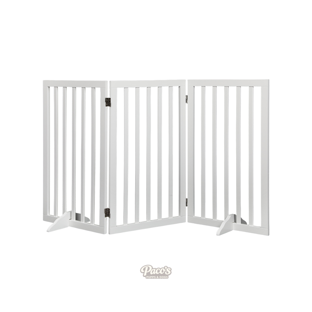 PaWz Wooden Safety Gate – White, 3 Panel