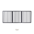 PaWz Retractable Wooden Fence – Grey, 3 Panel