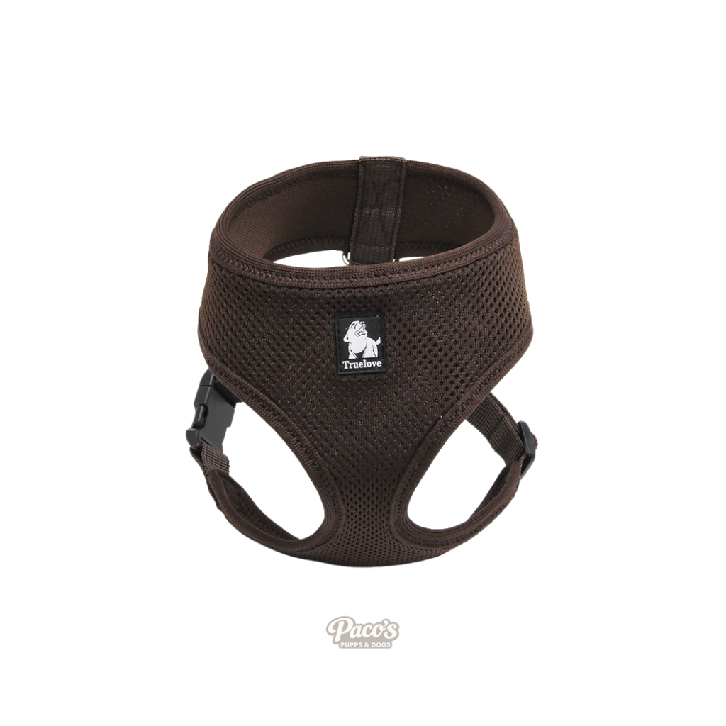 Dog Harness with Steel D Ring - Brown, XL