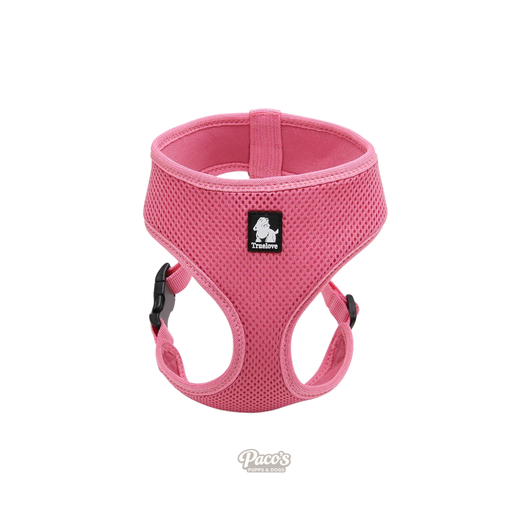 Dog Harness with Steel D Ring - Pink, XL