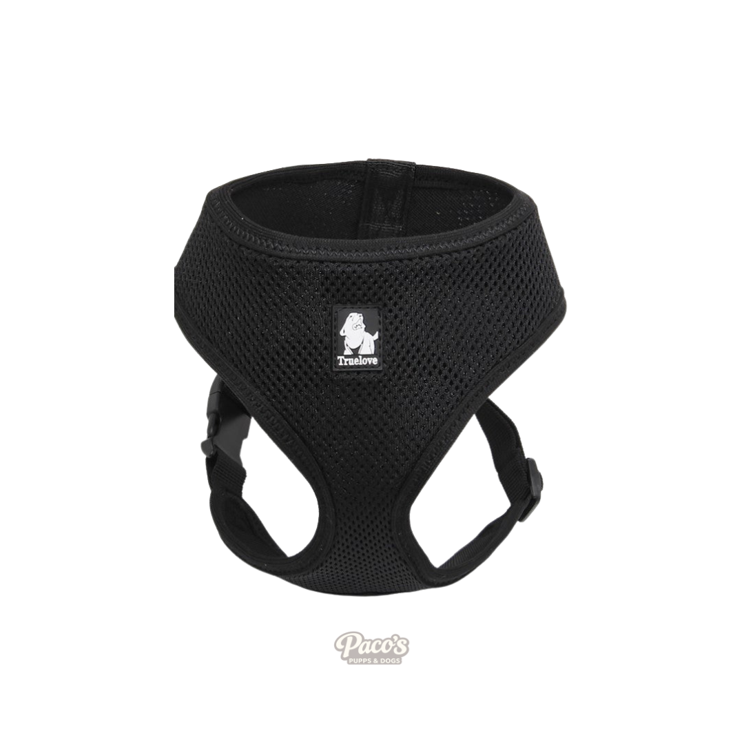 Dog Harness with Steel D Ring - Black, L