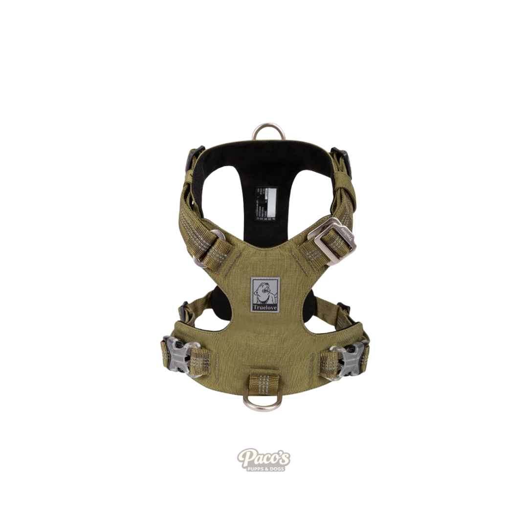 True Love Lightweight Reflective Harness - Army Green, M