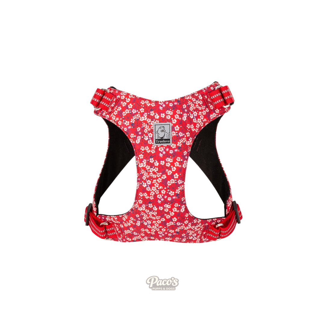 TrueLove Floral Harness - Red, 3XS
