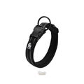 True Love Heavy Duty Reflective Dog Collar - Black, XS