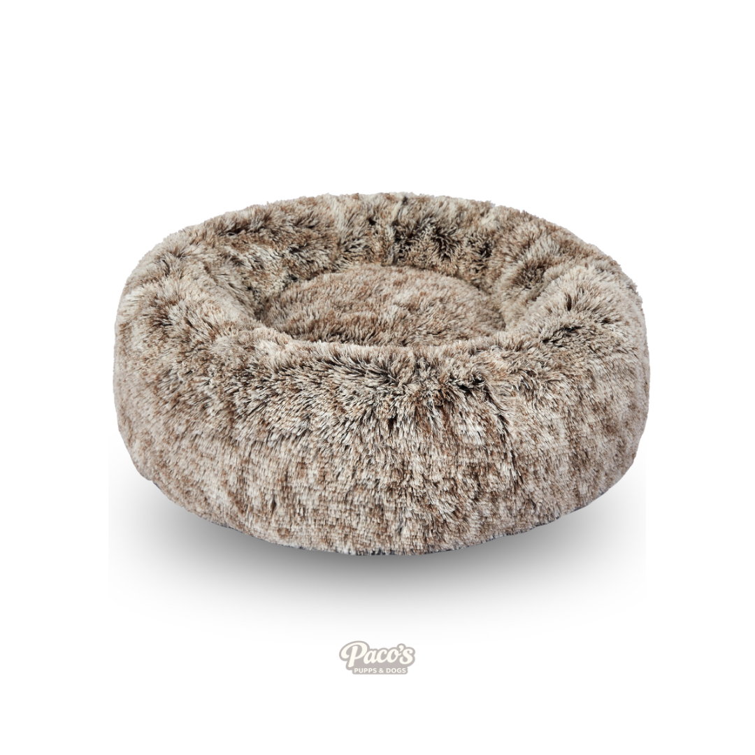 PaWz Soft Plush Bed - Brown, L