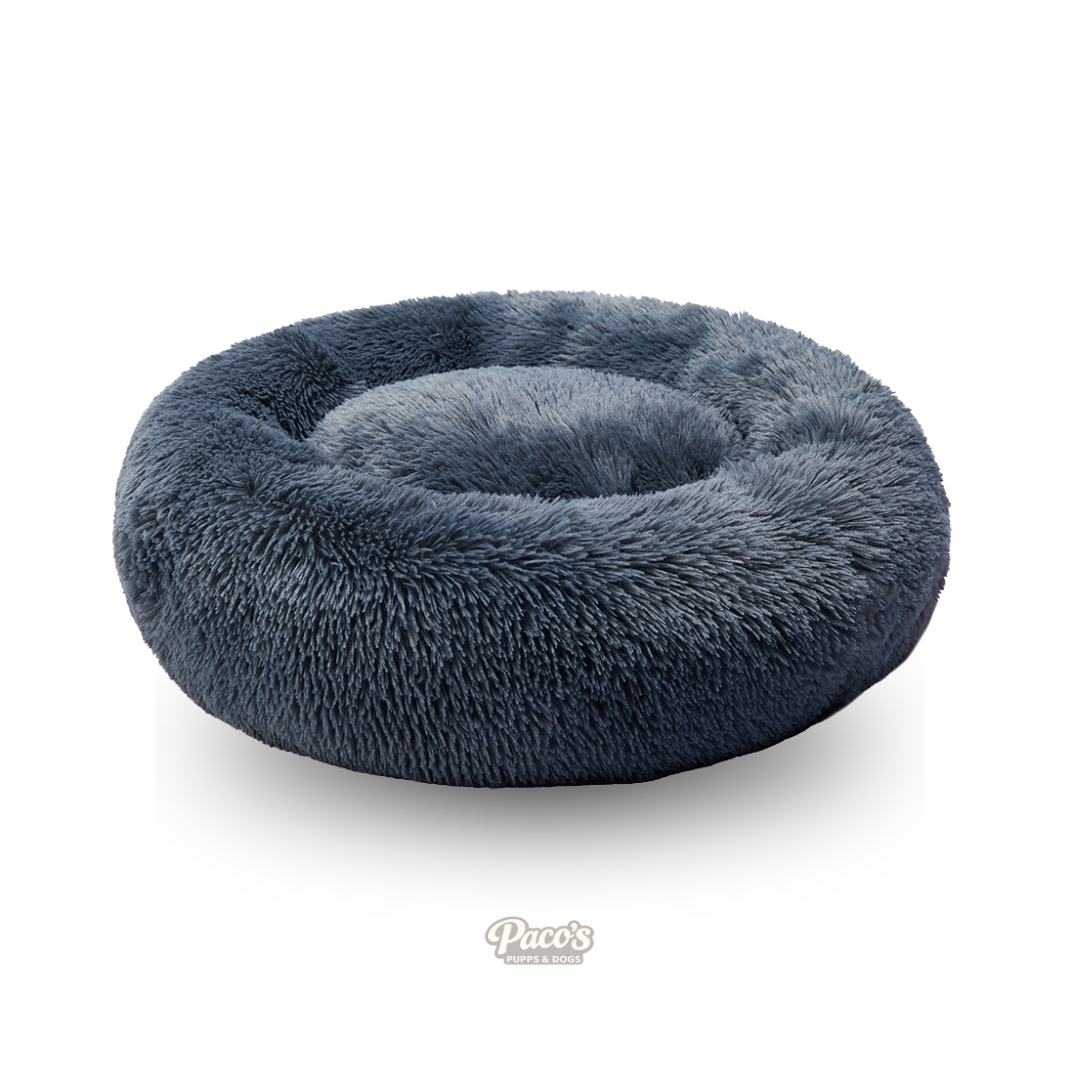 PaWz Plush Comfort Donut Bed - Blue, L