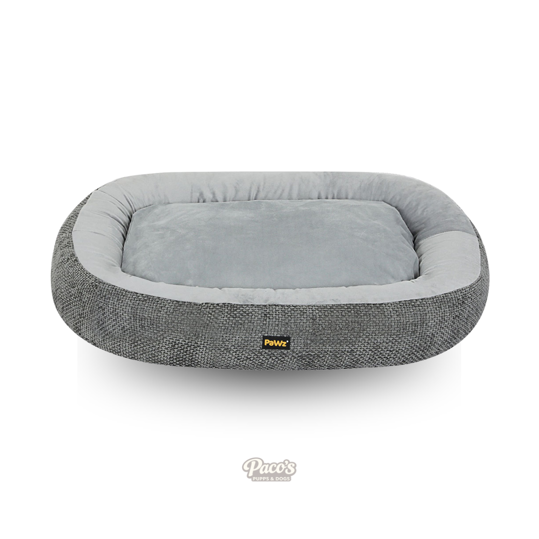 Pawz Non-Slip Plush Bed - Grey, XXL