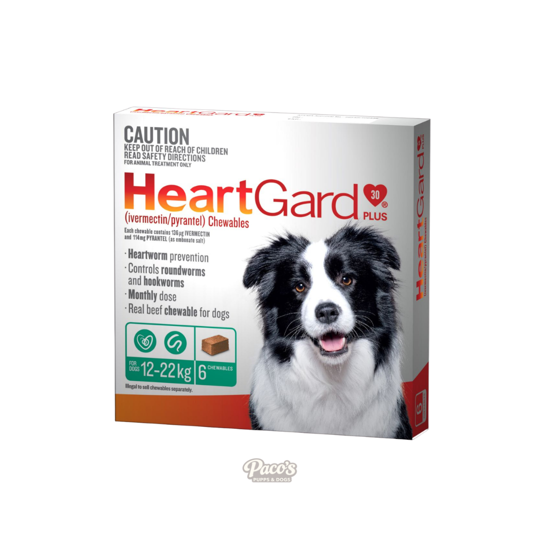 HeartGard 30 Plus 12-22kg Green 6pk