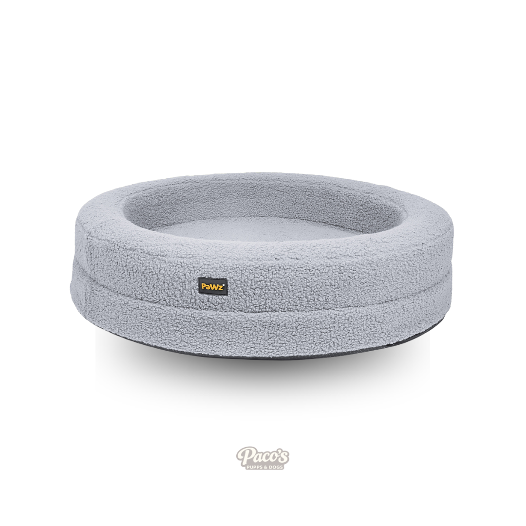 Pawz Sherpa Donut Bed - Grey, M