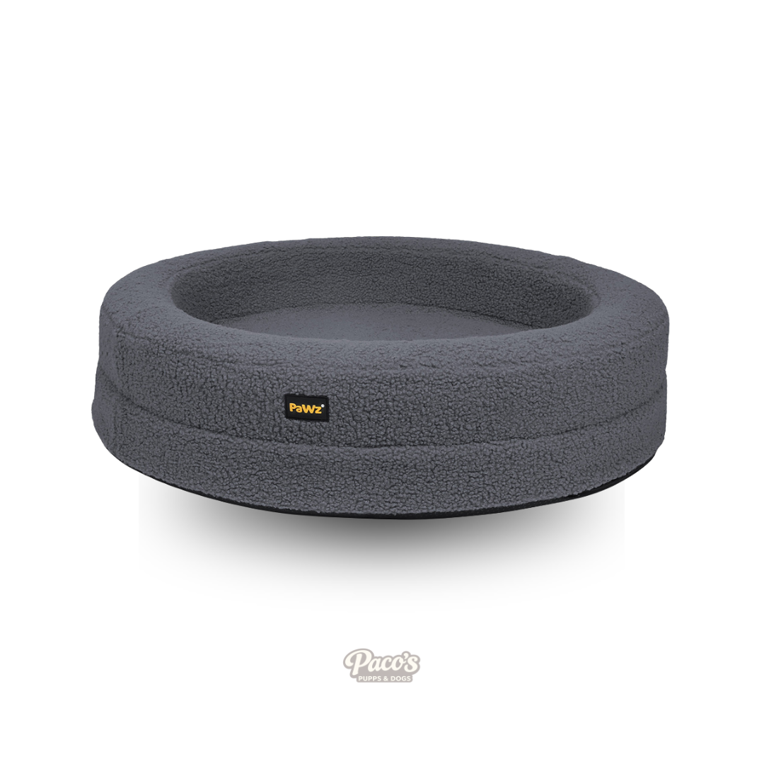 Pawz Sherpa Donut Bed - Dark, L