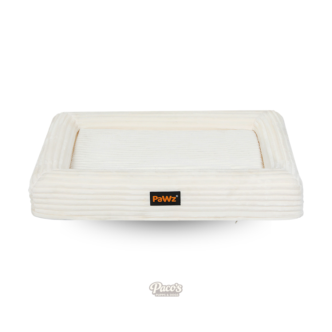 Pawz Orthopedic Corduroy Bed - Beige, L