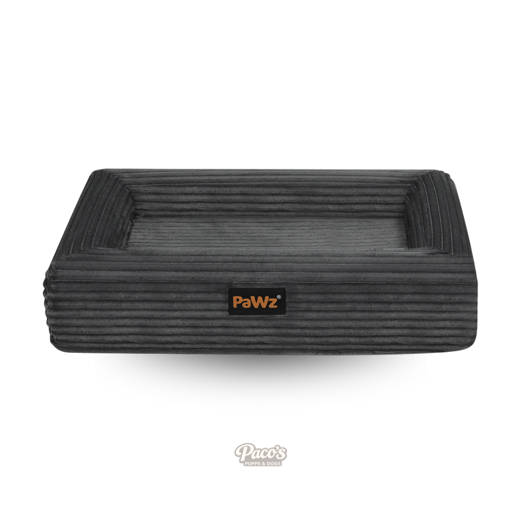 Pawz Orthopedic Corduroy Bed - Grey, M