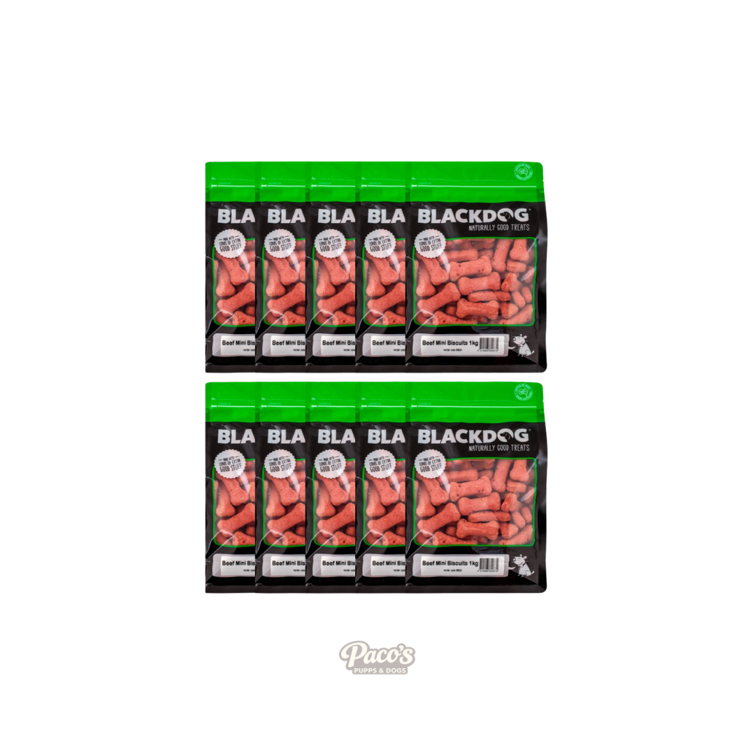 Blackdog Mini Beef Biscuits - 1kg x10
