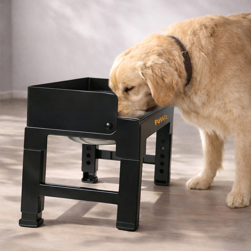 Pawz Elevated Dog Bowls Pet Feeder 6 Height Adjustable Raised Food Water Large-2029334098564222982