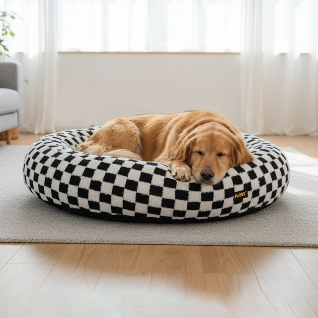 Pawz Circular Plush Dog Cosy Bed Calming Pet Plush Bed-2018816676698656774