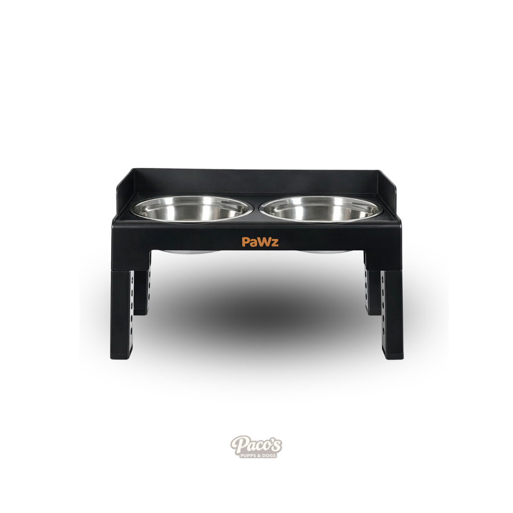 Pawz Elevated Feeder Bowls - Black