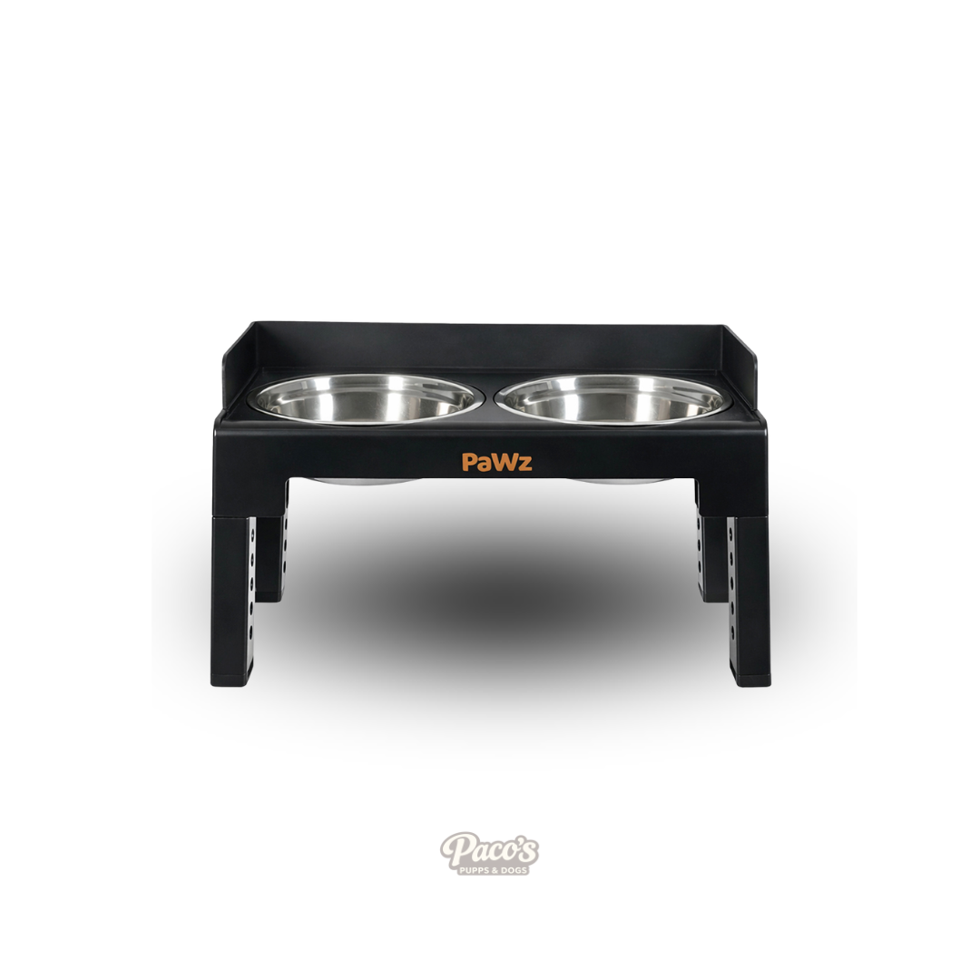 Pawz Elevated Feeder Bowls - Black