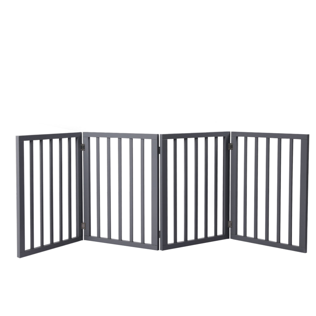 Wooden Pet Gate Dog Fence Retractable Grey 600x 3MM-2029387225392877568