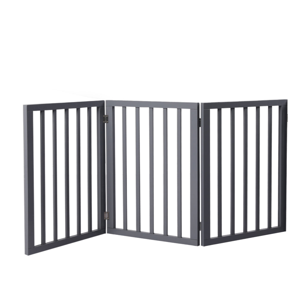 Wooden Pet Gate Dog Fence Retractable Grey 2000x 3MM-2029387225204133888
