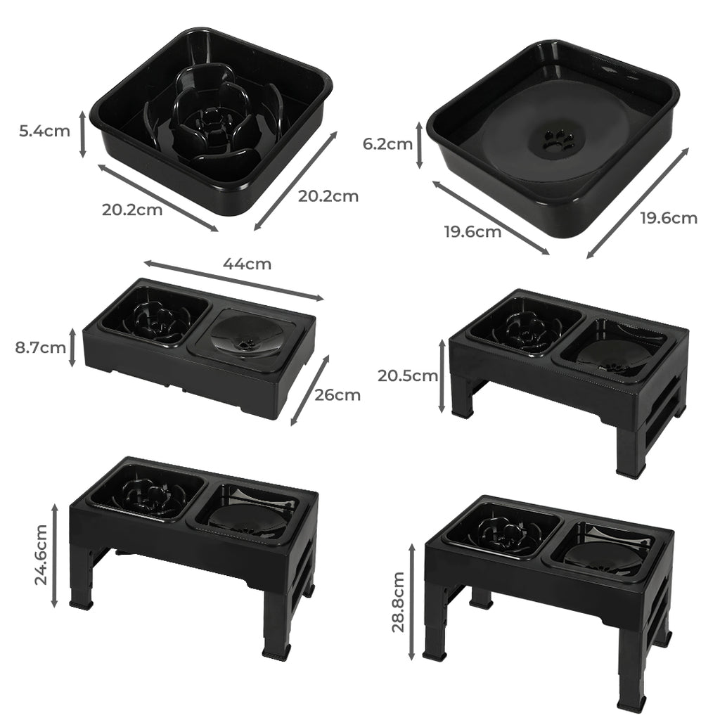 PaWz Elevated Pet Feeder 4 Height Adjustable-2018816696646766594