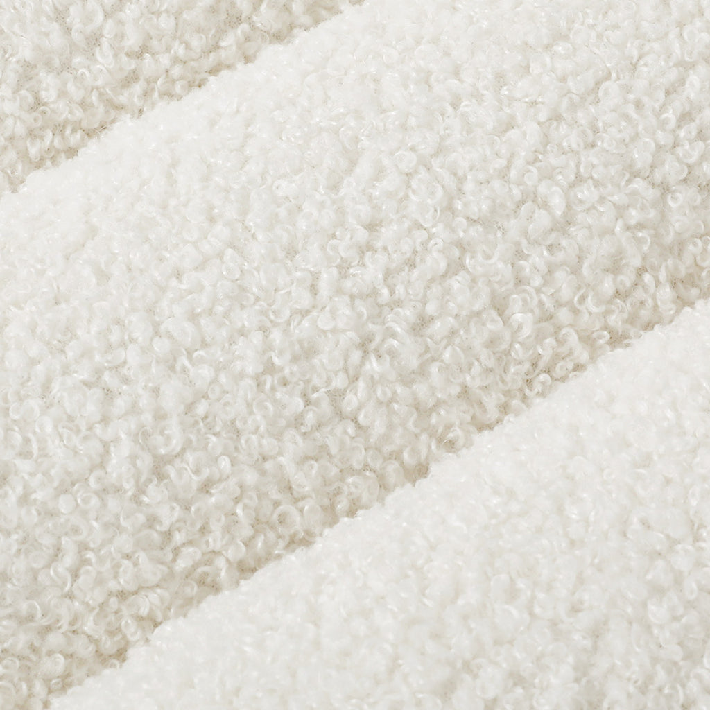 Pawz M Size Orthopedic Dog Bed with Sherpa Plush Removable Cover in White-2029387208892485636